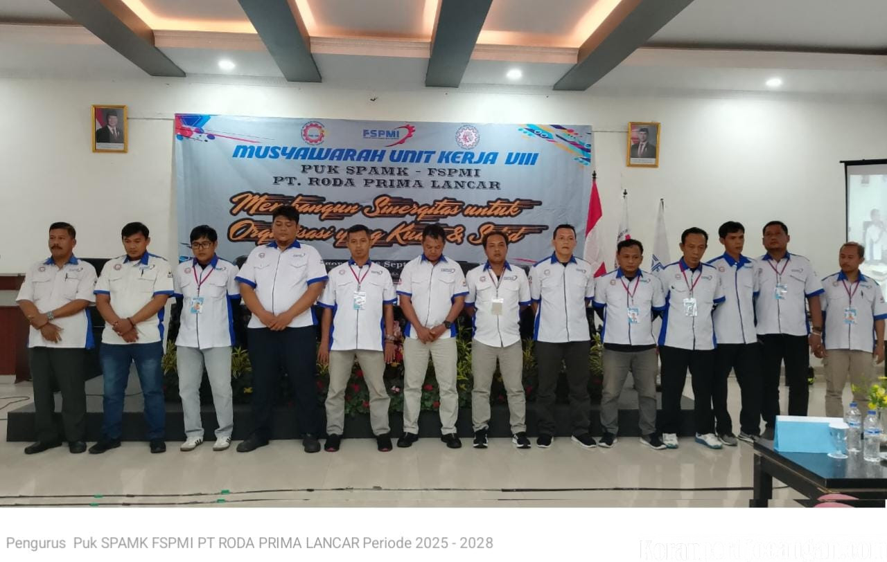 Isbowo Terpilih sebagai Ketua PUK SPAMK FSPMI PT Roda Prima Lancar Periode 2025–2028