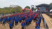 Satu Barisan, Satu Komando: Garda Metal FSPMI dan Brigade KSPSI AGN di Apel Akbar Kebangsaan Buruh Indonesia