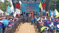 Dalam Apel Besar Kebangsaan Buruh Indonesia, KSPI dan KSPSI AGN Serukan Sahkan RUU Ketenagakerjaan