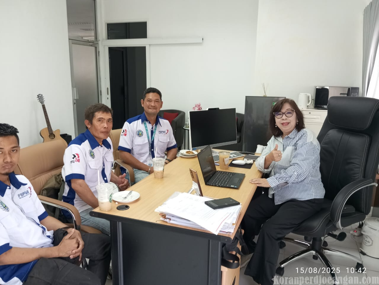 Bahas Perlindungan Pekerja, PUK SPL FSPMI PT BBS Kunjungi PT The First Trijaya