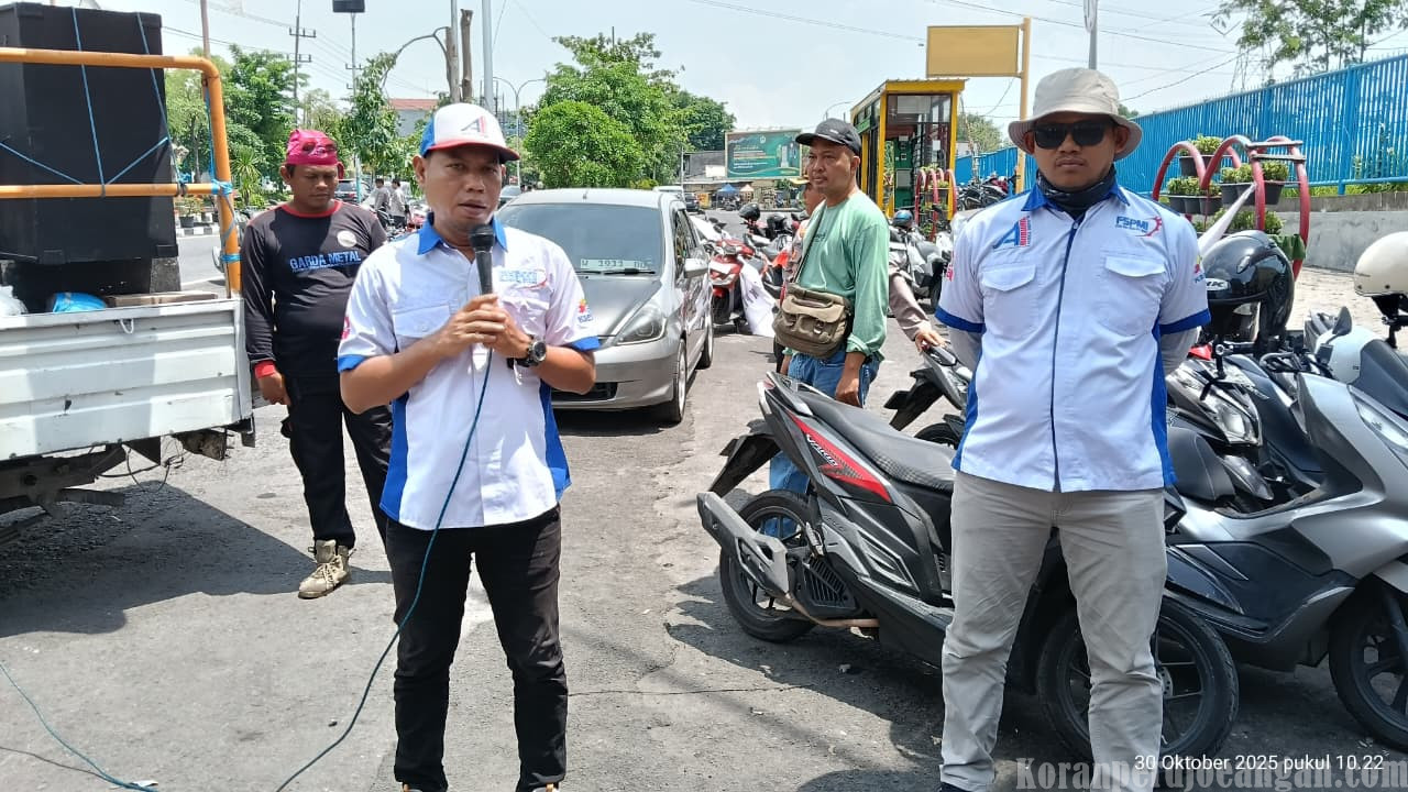 Pesan Konsulat Cabang FSPMI Gresik pada Aksi Serentak KSPI