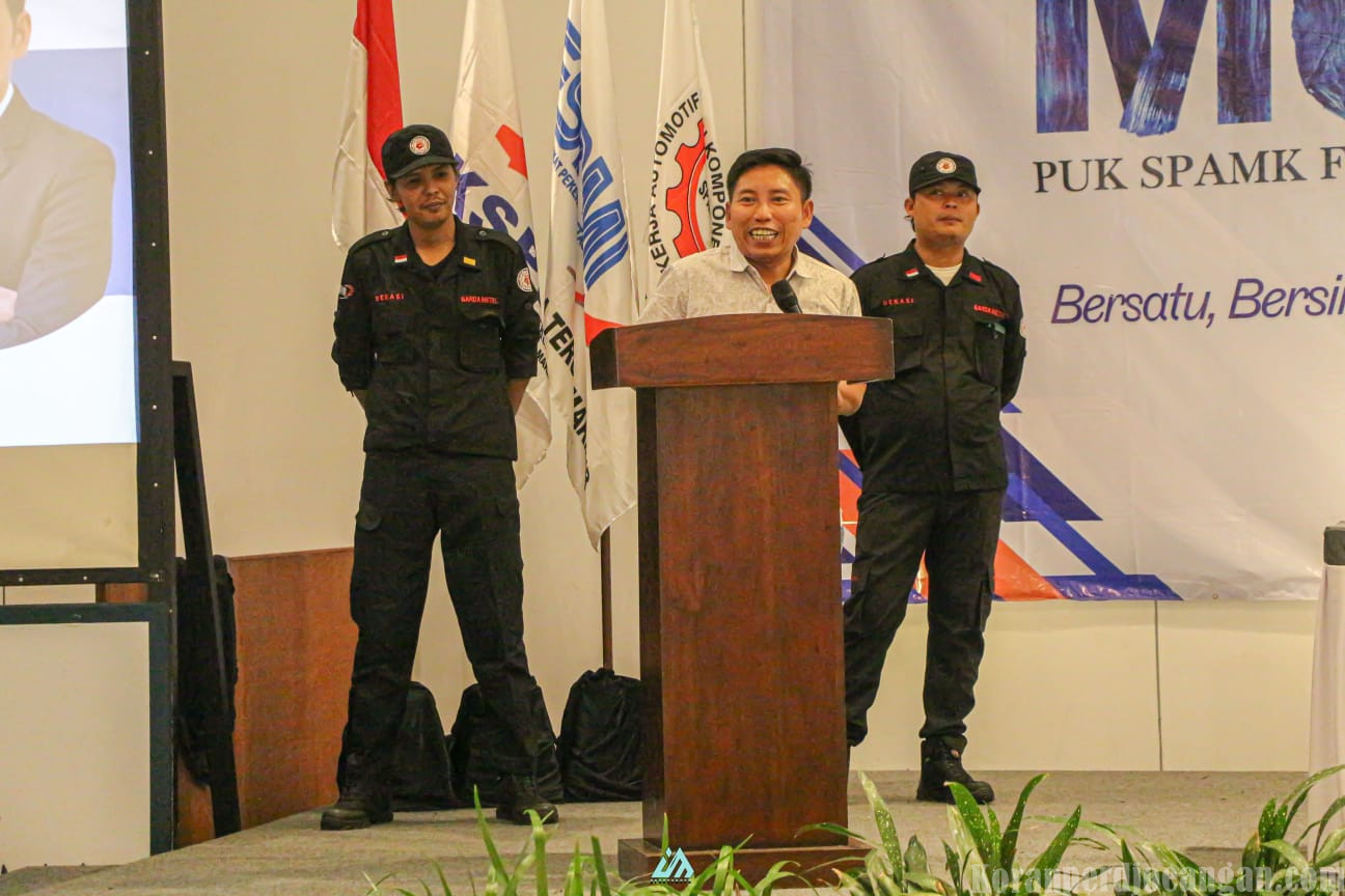 Ketua PC SPAMK FSPMI Bekasi Suparno S.H. Berbagi Kisah Perjuangan di Musnik ke-10 PUK PT. MTM