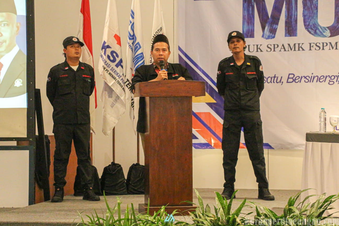 Anggota DPRD Kabupaten Bekasi Surohman S.H., M.Kom. Tekankan Perjuangan Buruh di Musnik ke-10 PUK SPAMK FSPMI PT. MTM