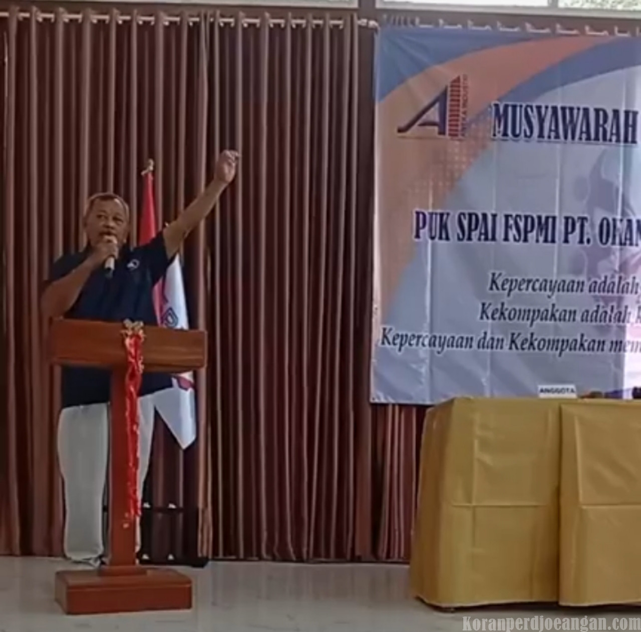 Apa tantangan Serikat Pekerja Di Masa Sekarang? Ini Kata Ketua FSPMI Purwakarta Dalam Musnik V PT Okamoto