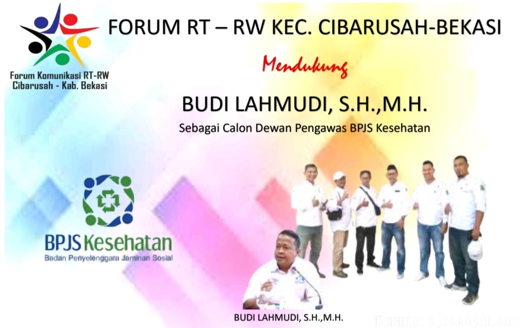 Tak Hanya Buruh, Pengurus Lingkungan RT-RW Kecamatan Cibarusah Turut Mendukung Budi Lahmudi