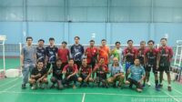 Pertandingan Badminton Antara PUK JFE dengan PUK BNM