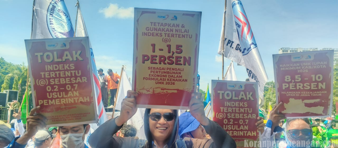 Tolak Index Tertentu Usulan Pemerintah, Buruh Gresik Desak Penetapan Kenaikan UMK Sebesar 8,5-10%