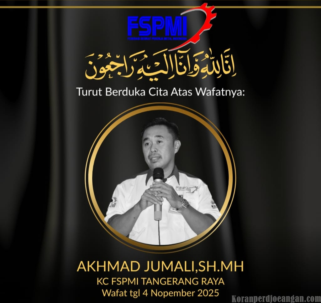 Ketua KC FSPMI Karawang Asmat Serum dan Dedi Heryadi Sampaikan Duka Cita atas Wafatnya Ahmad Jumali