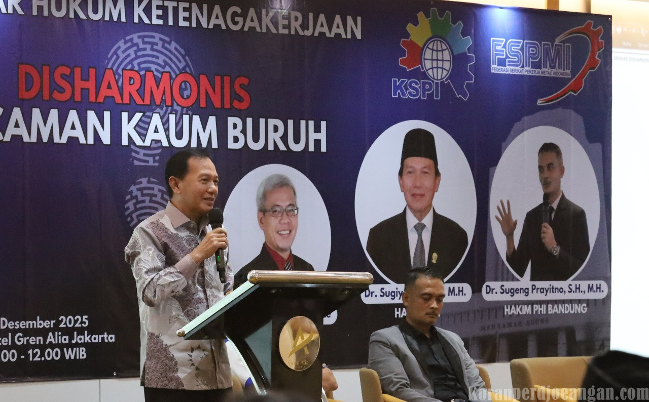 Seminar Hukum Ketenagakerjaan: Dr. Sugiyanto Tekankan Pentingnya Serikat Pekerja dan Pengusaha Satu Persepsi