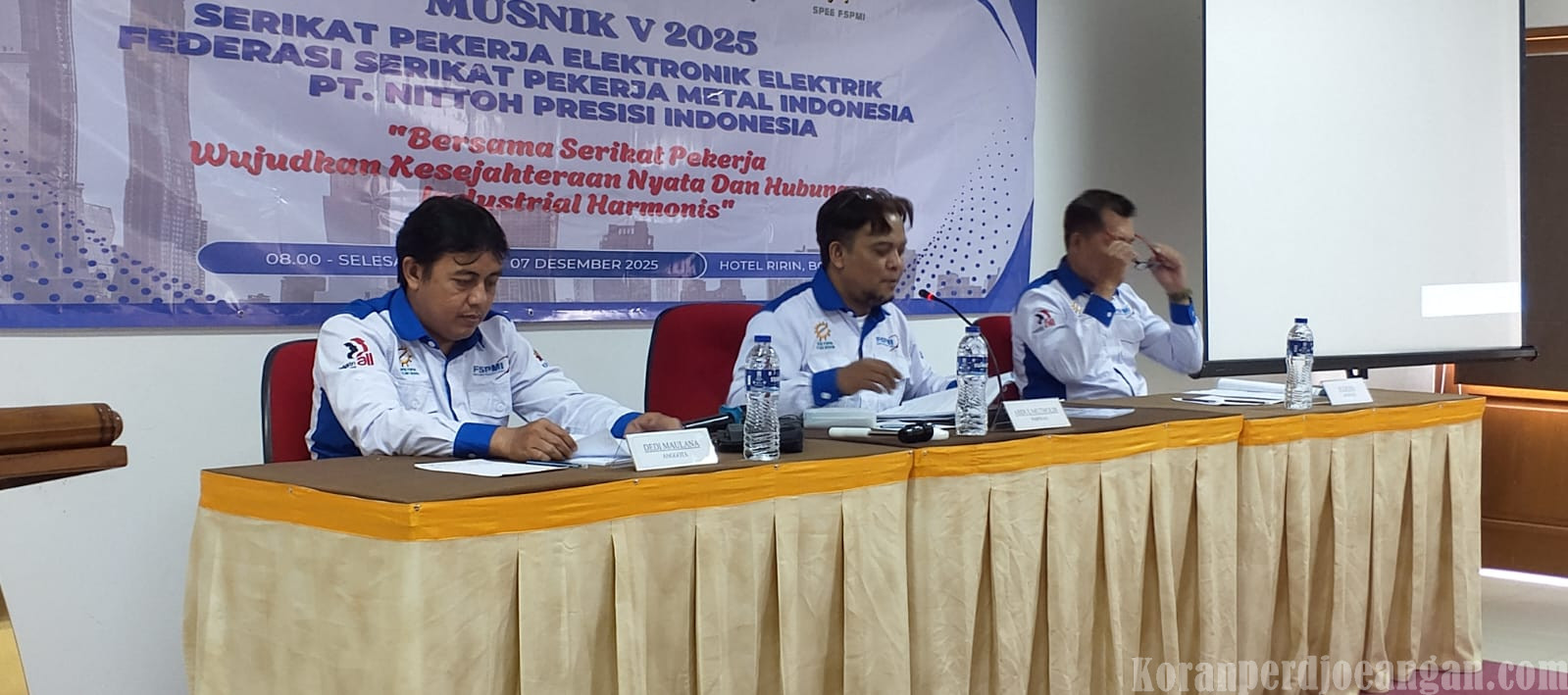 Sidang Sementara Musnik V PUK SPEE FSPMI PT NPI Berlangsung Khidmat