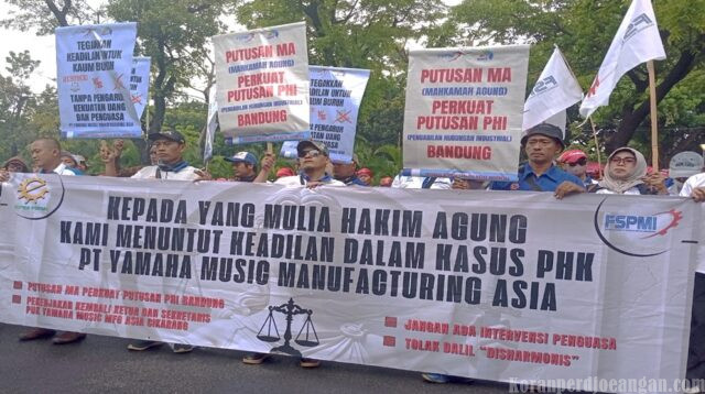 Gelar Aksi Damai, FSPMI Bekasi Siap Datangi Gedung Mahkamah Agung