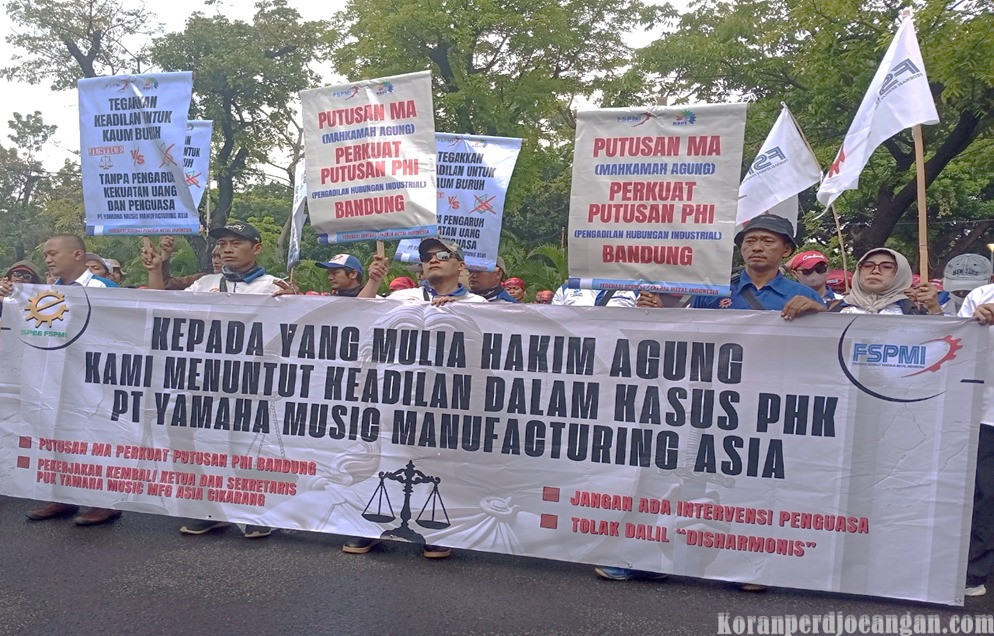 Gelar Aksi Damai, FSPMI Bekasi Siap Datangi Gedung Mahkamah Agung