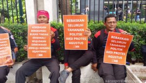 Partai Buruh Lakukan Aksi Solidaritas, Tuntut  Pembebasan Tapol Saat Aksi Agustus 2025