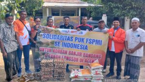 Melalui DPW Aceh, FSPMI Salurkan Bantuan Kemanusiaan Bencana Alam di Pidie