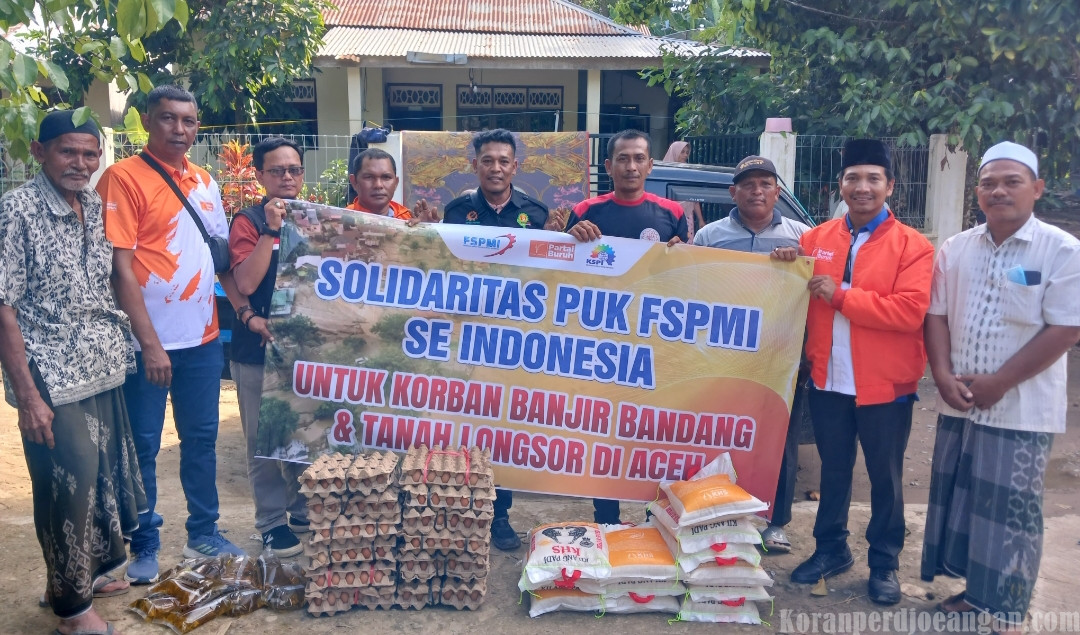 Melalui DPW Aceh, FSPMI Salurkan Bantuan Kemanusiaan Bencana Alam di Pidie