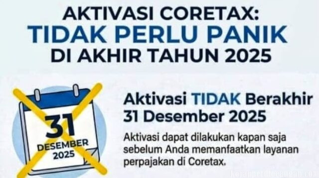 DJP Tegaskan: Aktivasi Akun Coretax Tak Berakhir pada 31 Desember 2025