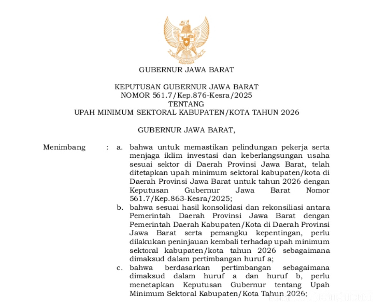 Ketika Regulasi UMSK 2026 Jawa Barat Terjerumus dalam Opini