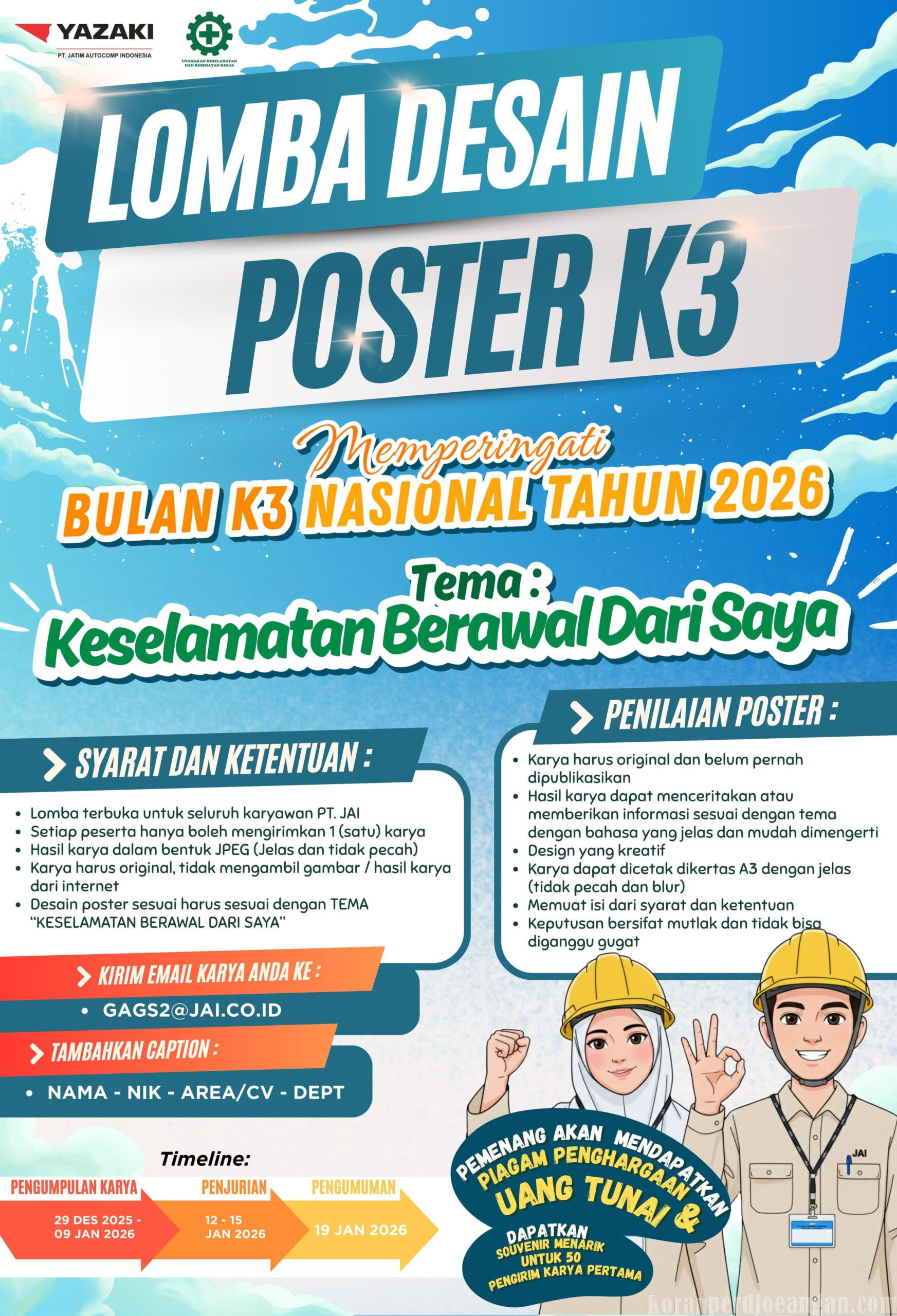 Peringati Bulan K3 Nasional 2026, PT JAI Gelar Lomba Desain Poster untuk Karyawan