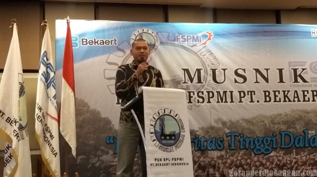 Ketua PC SPL FSPMI Karawang Resmi Buka MUSNIK VI PUK SPL FSPMI PT Bekaert Indonesia