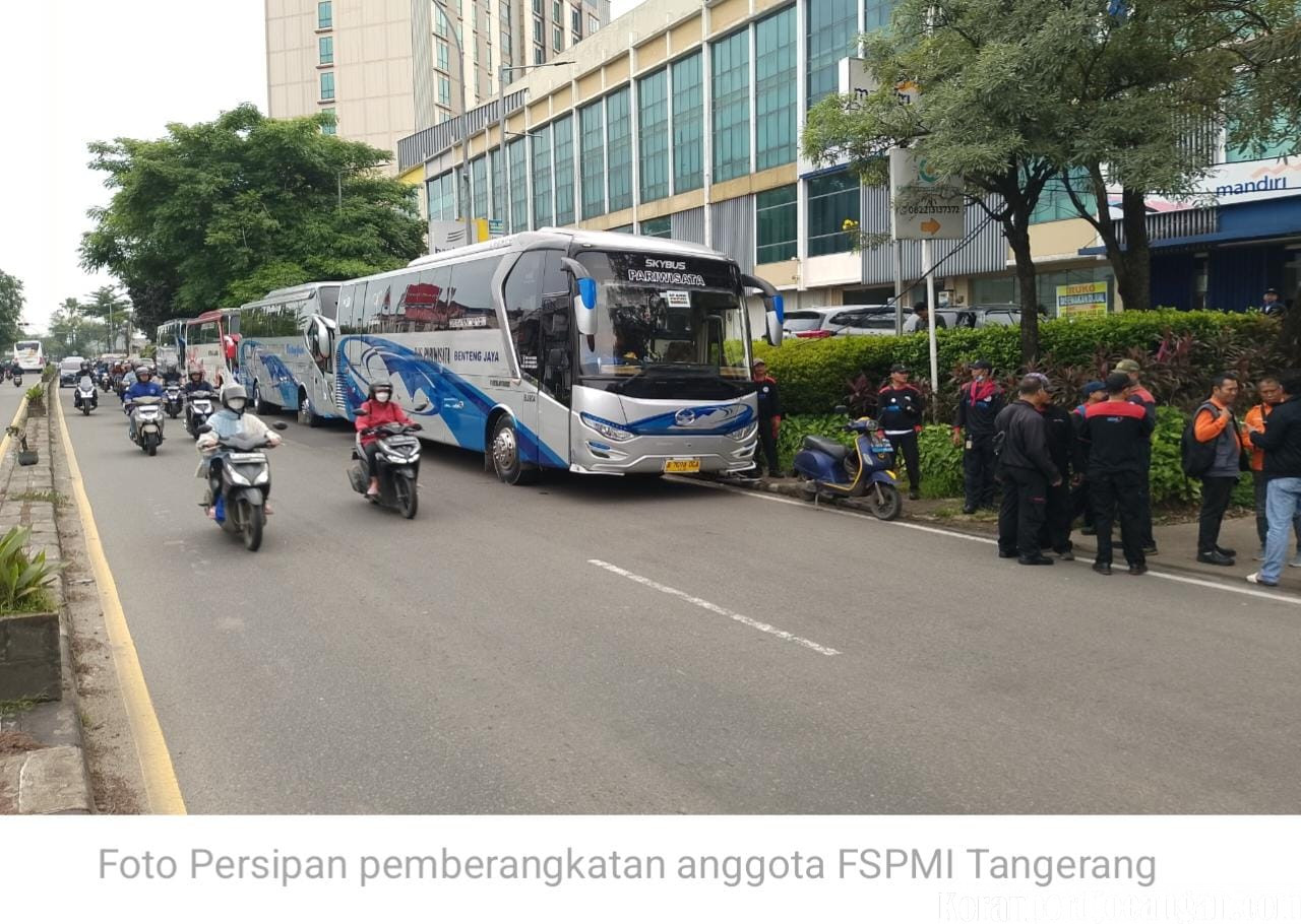 Ratusan Buruh FSPMI Tangerang Raya Hadiri Deklarasi Perjuangan UU Ketenagakerjaan