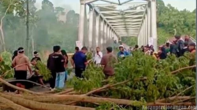 Blokade Jalan Trans Sulawesi : Massa Desak Pembentukan Provinsi Luwu Raya