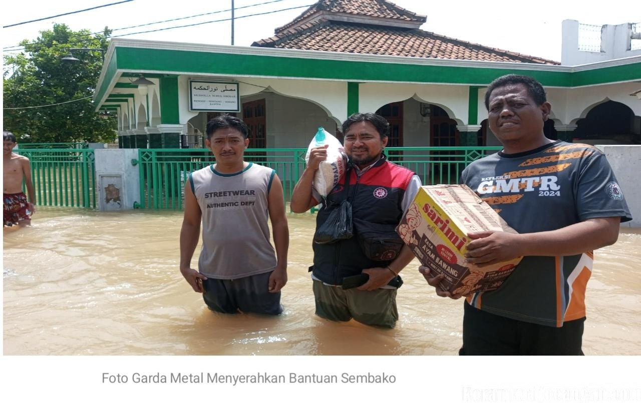 Garda Metal Tangerang Raya Salurkan Bantuan Kemanusiaan untuk Korban Banjir Kampung Reged Binuang Serang