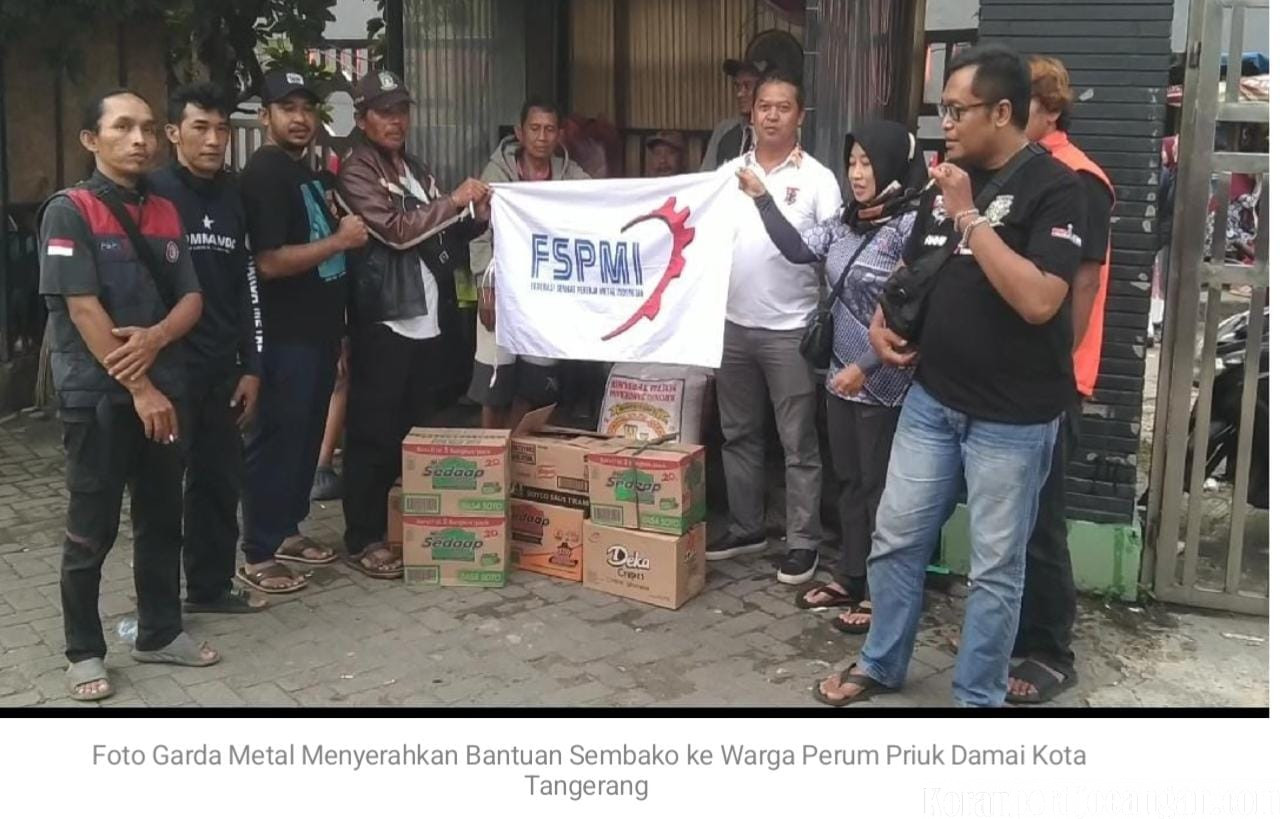 Garda Metal Tangerang Raya Salurkan Bantuan untuk Warga Terdampak Banjir di Perum Priuk Damai