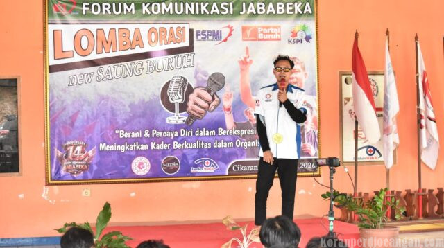 Sambut HUT 14 FKJ, Saung Buruh Gelar Lomba Orasi