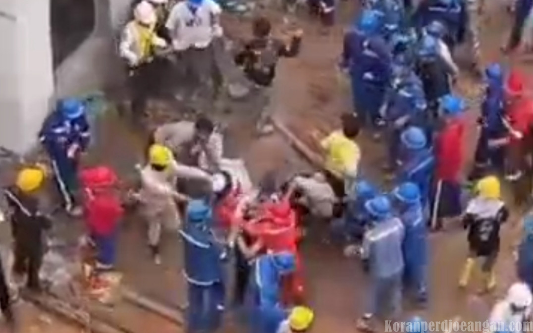 Kericuhan Pecah di PT Indonesia Pomala Industry Park (IPIP) Kolaka, Dua Tenaga Kerja Asing Diamankan