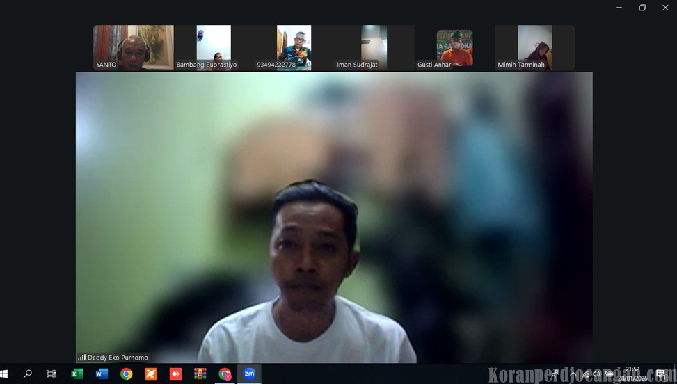 Pengurus RW 08 Asri Pratama Gelar Rapat Zoom Bahas Kegiatan Jelang Ramadan