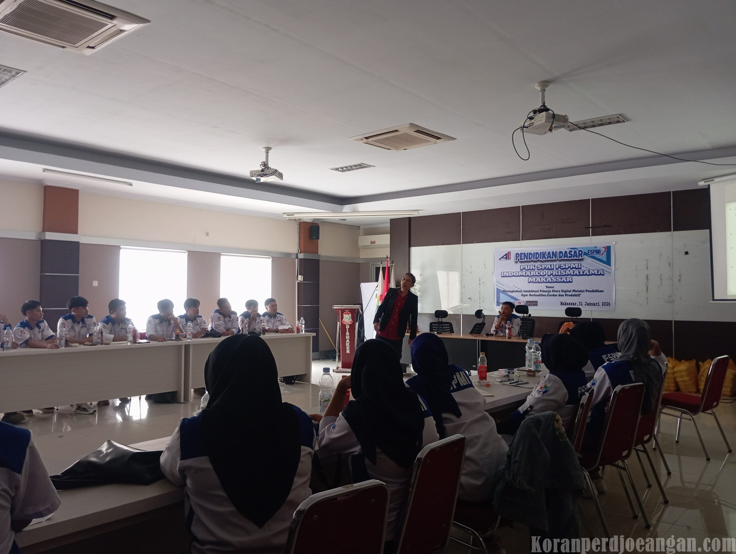 Konsisten Kembangkan Ilmu Pengetahuan, PUK SPAI FSPMI PT. Indomarco Prismatama Makassar Adakan Pendidikan Dasar