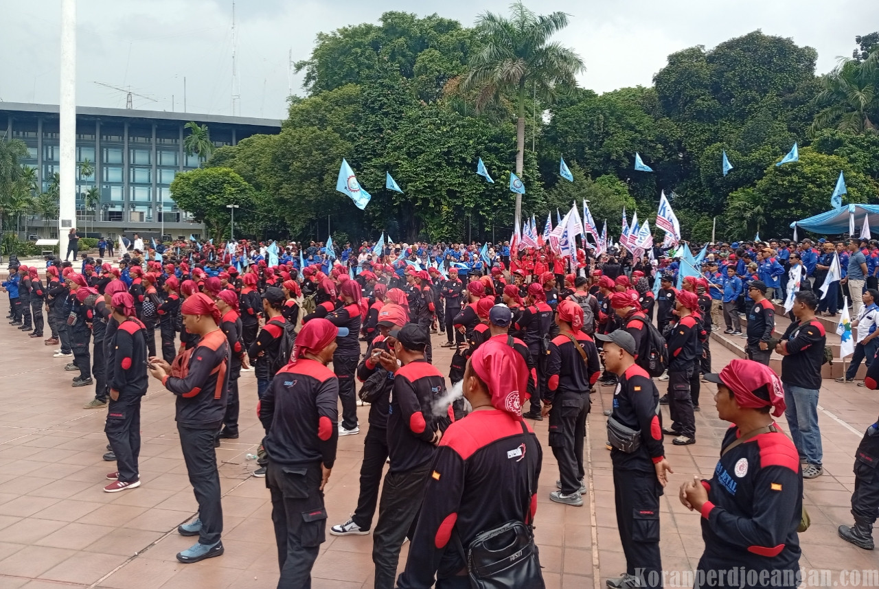 Buruh Turun ke Tugu Proklamasi, KSPI-KSPSI AGN dan KSBSI: Ini Soal Arah Demokrasi dan Masa Depan Pekerja