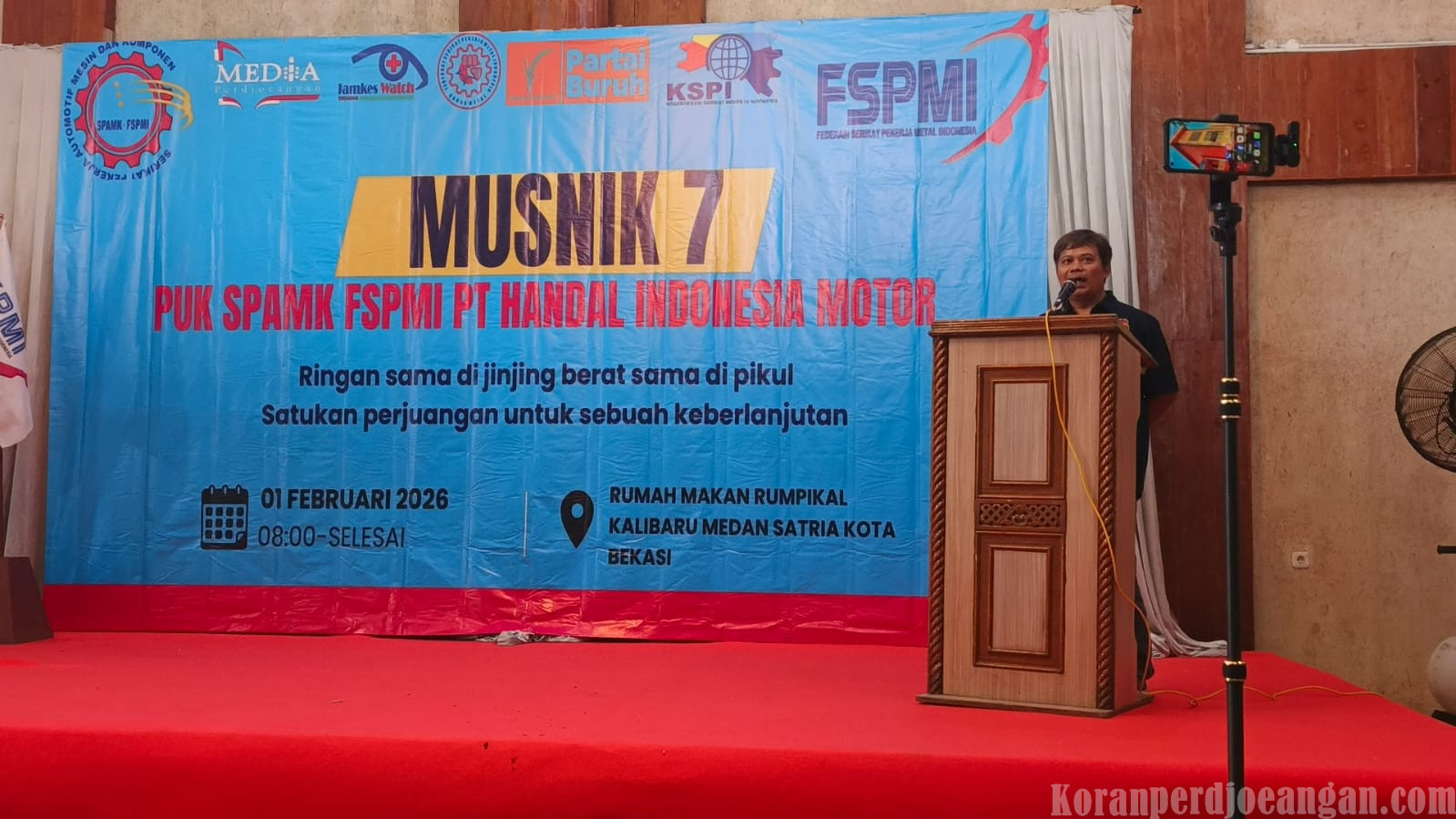 Lanjutkan Estafet Organisasi, PUK SPAMK FSPMI PT. Handal Indonesia Motor Gelar Musnik 7