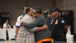 Pertemuan Hangat Andi Gani Nena Wea dan Said Iqbal di Kongres VII FSPMI, Semangat Persaudaraan Buruh Terpancar