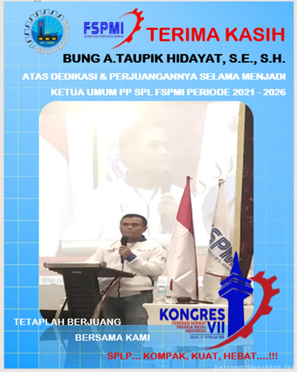 Keluarga Besar Logam Ucapkan Terima Kasih Kepada A. Taupik Hidayat
