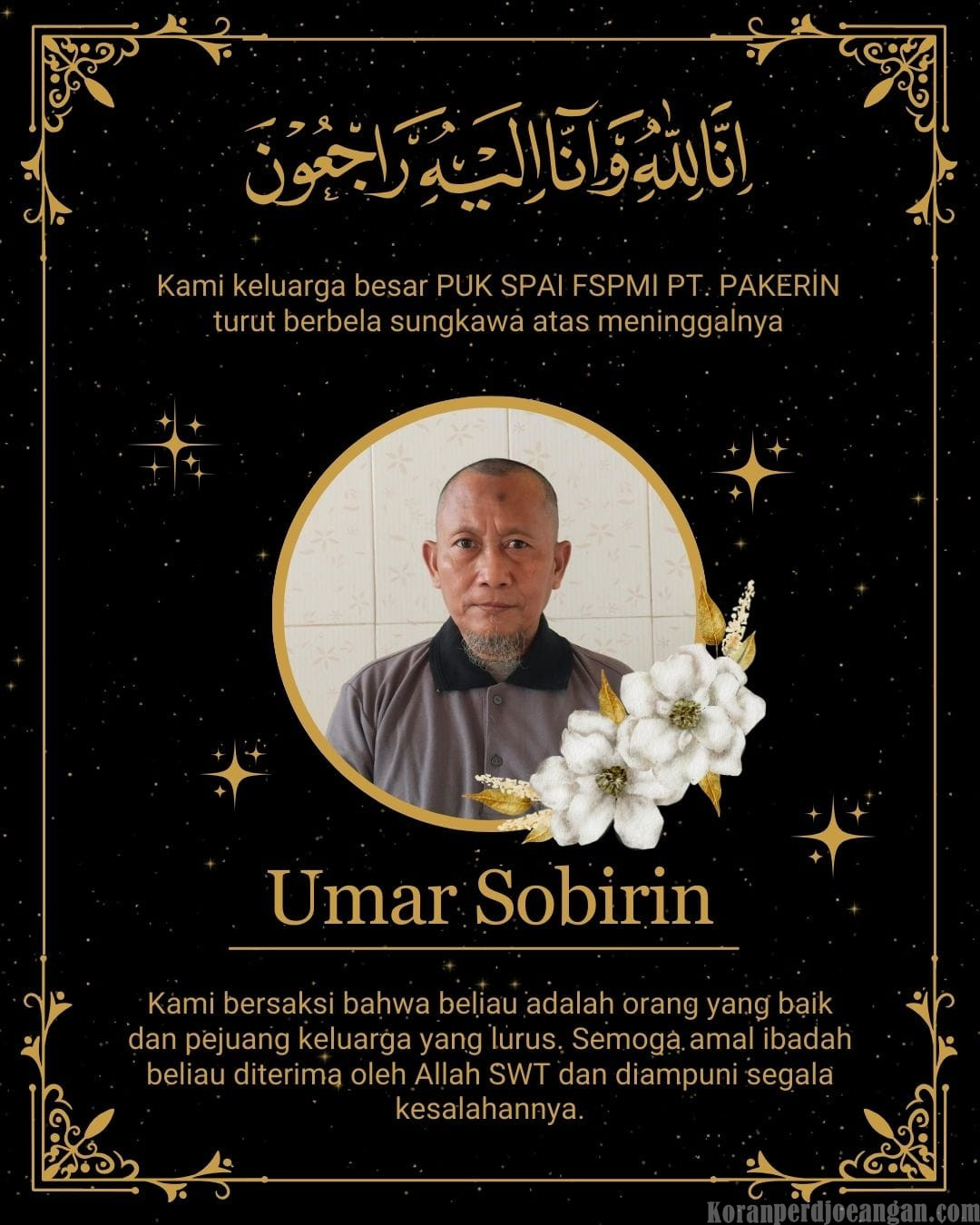 Umar Gugur Saat Menuntut 4 Bulan Gajinya Yang Belum Dibayarkan. Pemerintah Jangan Diam?