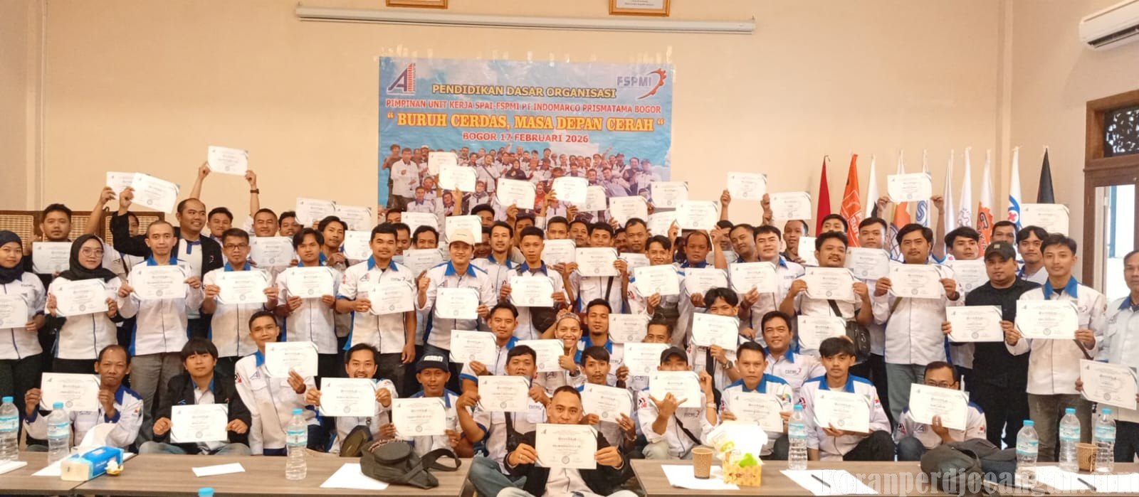 Solidkan Kaderisasi, Serikat FSPMI PT Indomarco Prismatama Bogor Gelar Pendidikan Dasar Organisasi
