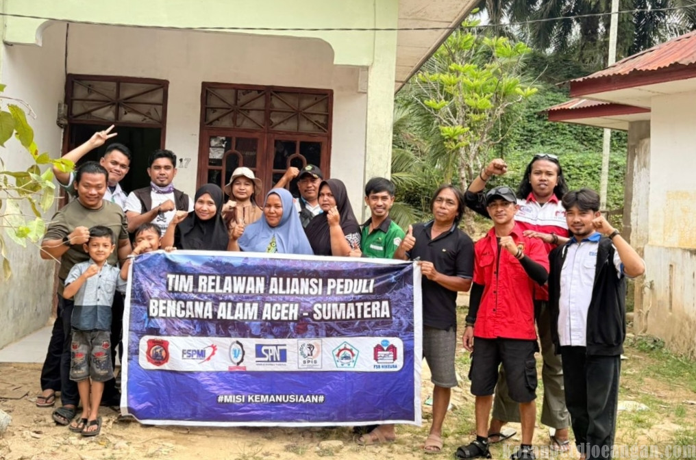 Tim Relawan Aliansi Peduli Bencana Morowali Salurkan Bantuan ke Beberapa Titik Bencana di Aceh Tamiang