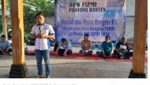 Konsolidasi Perdana di Banten, Presiden DPP FSPMI Terpilih Suparno, S.H Tegaskan Soliditas dan Satu Komando