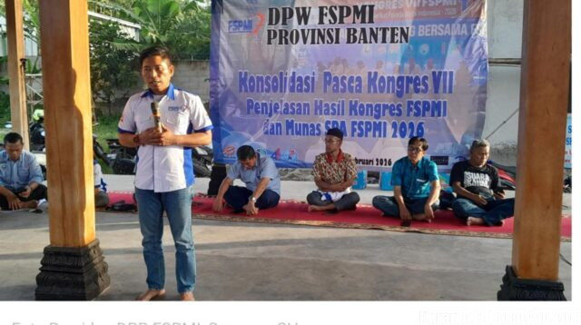 Konsolidasi Perdana di Banten, Presiden DPP FSPMI Terpilih Suparno, S.H Tegaskan Soliditas dan Satu Komando