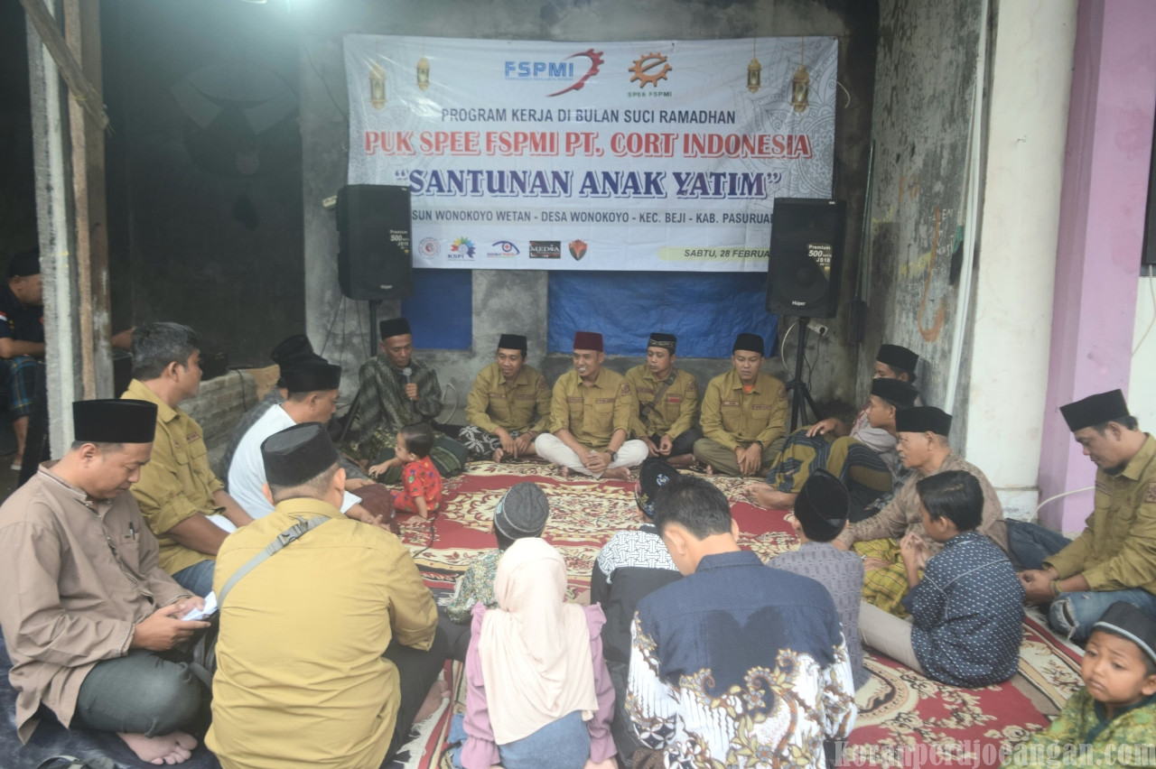 Serikat FSPMI PT Cort Indonesia Gelar Santunan Anak Yatim di Wonokoyo