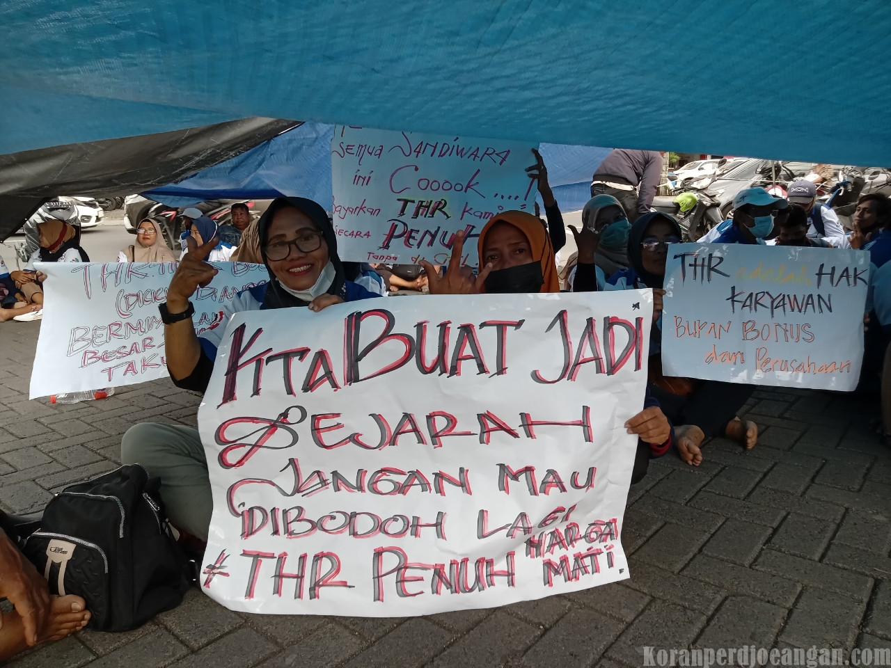 Putus Tradisi Cicil THR! Ratusan Buruh FSPMI Sidoarjo Geruduk PT Kerta Rajasa Raya