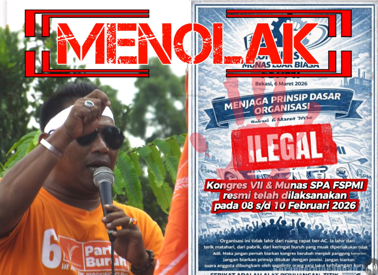 Satu Komando, KC Dan Pimpinan Cabang FSPMI di Riau Tolak Upaya Munaslub Ilegal di Bekasi