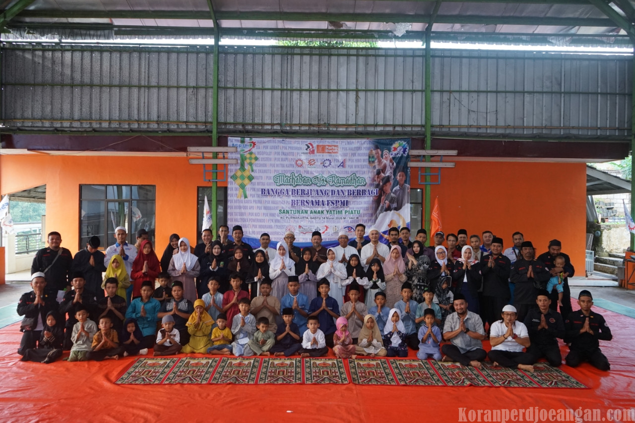 Bangga Berjuang dan Berbagi, FSPMI Purwakarta Santuni Anak Yatim di Delapan Desa pada Ramadhan 1447 H