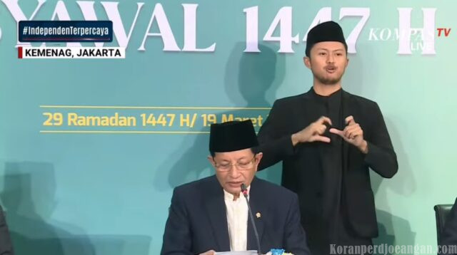 Hilal Belum Penuhi Kriteria, Pemerintah Tetapkan Idul Fitri 1447 H Jatuh pada 21 Maret 2026