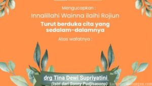 Partai Buruh Berduka: drg Tina Dewi Supriyatini Tutup Usia