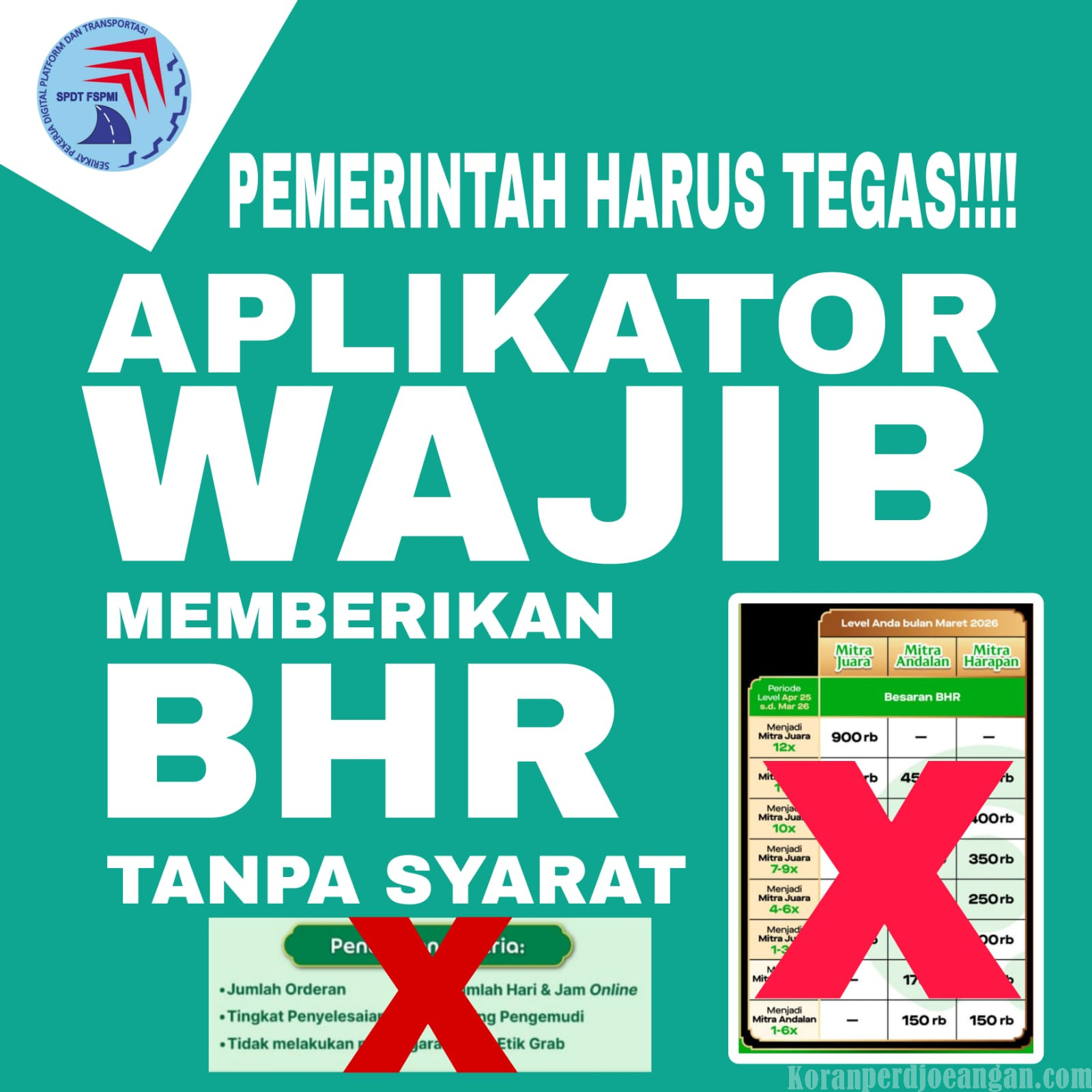 Pemerintah Diminta Tegas, BHR untuk Pengemudi Ojek Online Harus Tanpa Syarat