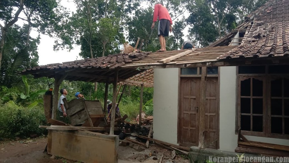 Angin Kencang Terjang 8 Kecamatan di Wonogiri, Rumah dan Fasilitas Publik Rusak