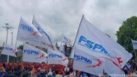 Buruh FSPMI Gelar Aksi Unjuk Rasa Solidaritas di PT Gobel Dharma Sarana Karya Tuntut Hak-Hak Buruh Dipenuhi