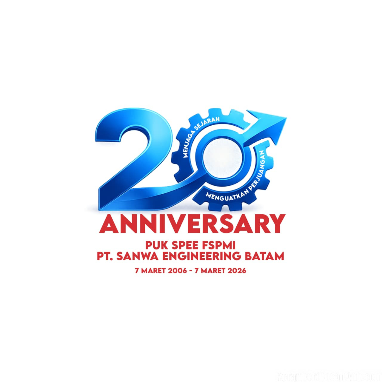 Makna Logo 20th Anniversary PUK SPEE FSPMI PT. Sanwa Engineering Batam